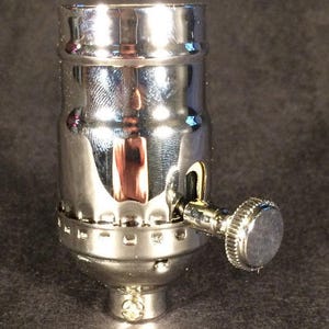 On/Off Function Nickel Solid Brass Industrial Style Turn Knob Lamp Socket SO274N