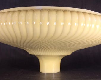 New 16" Antique Style Rib Swirl Nu-Gold Torchiere Lamp Shade Made in USA #TS022