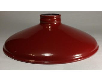 New Metal Cone Lamp Pendant Shade 2.25" X 10" Red Porcelain Industrial Style