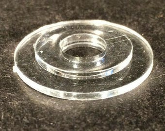New Clear Plastic Washer For Crystal Chandelier Bobeche's Seats 7/8" 1/8IP PW985