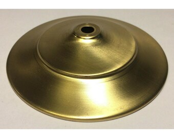 New 6 1/4" Solid Spun Brass Vase Cap, Lamp Cap, Unfinished Brass, 1/8 IP VC650U