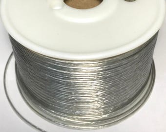 250 ft. 2 Wire Plastic Covered Thin Lamp Cord, Special Purpose 22/2 Clear Silver