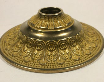New Die Cast Brass Screw Collar Fixture Canopy, Hole Slips 1 1/16", 6" Diameter