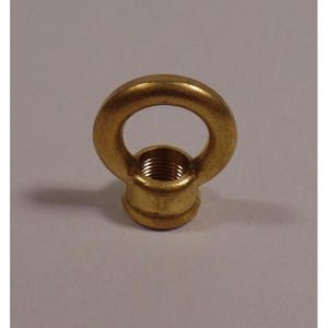 Nieuw 1" onafgewerkt gegoten messing luslamponderdeel met draadweg, 1/8F kraan #BL954U