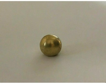 New 5/8" Diameter Brass Ball Finial, Cap, Unfinished Brass, 1/4-27F Tap #BF884U