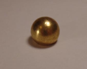 New 5/8" Diameter Brass Ball Finial, Cap, Unfinished Brass, 1/8F Tap #BF005U
