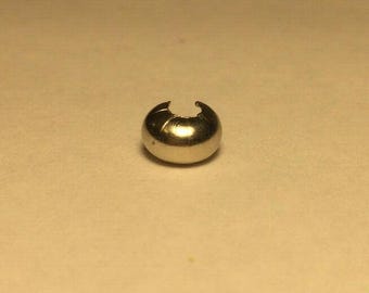 Maniglia a sfera in ottone, finitura nichelata, accessorio per catena a perline n. 6 (diametro 1/4").