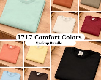 Model T-shirt Comfort Colors 1717 | Platliggend, 50 kleuren (digitale download)