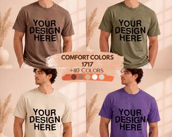 Bella Canvas 3001 mock-upbundel | Mock-up T-shirt echt model | Boho zomer herfst