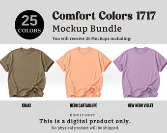 Comfort Colors 1717-modelbundel, oversized T-shirt voor koppels, bewerkbaar canvas (directe download)