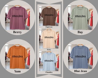 Comfort Colors C1717 T-shirtmodelbundel – minimaal plat gelegd (digitale download)