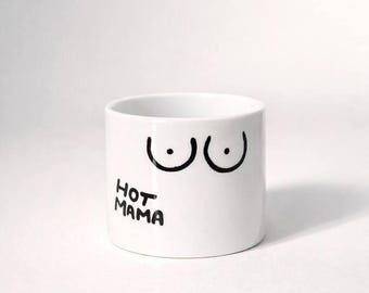 Funny Boob mug, handmade ceramic Cup ,mothers day gift ,unique cofee mug