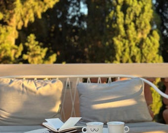 Tazas grandes de cerámica pintadas a mano para capuchino y té, tazas para parejas (para él y para ella), hechas a mano en Italia.
