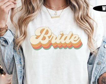 Camiseta Comfort Colors® Team Bride Camiseta Groovy Bride Conjunto de fin de semana nupcial Regalo para la tribu de la novia