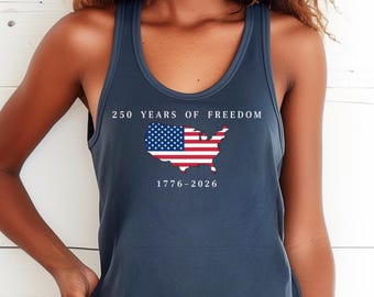 Camiseta sin mangas patriótica America 250 Tank 1776 2026 USA Pride Gift
