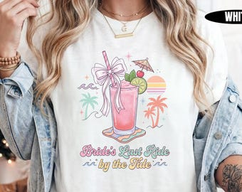 Camiseta Comfort Colors® Bride's Last Ride, estilo western, ideal para despedidas de soltera.