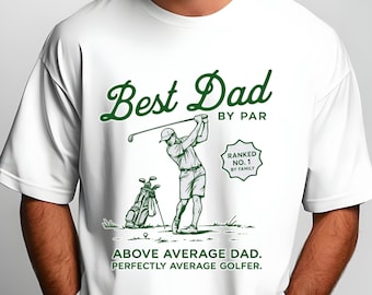Camiseta Comfort Colors® Best Dad By Par para golfistas / Regalo divertido para el Día del Padre