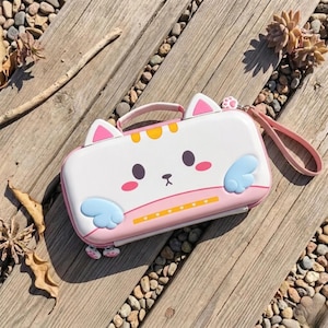 Étui de transport Kawaii Cat pour Nintendo Switch 2, joli sac de voyage rigide en EVA, rangement d'accessoires pour Switch 2, étui de protection étanche