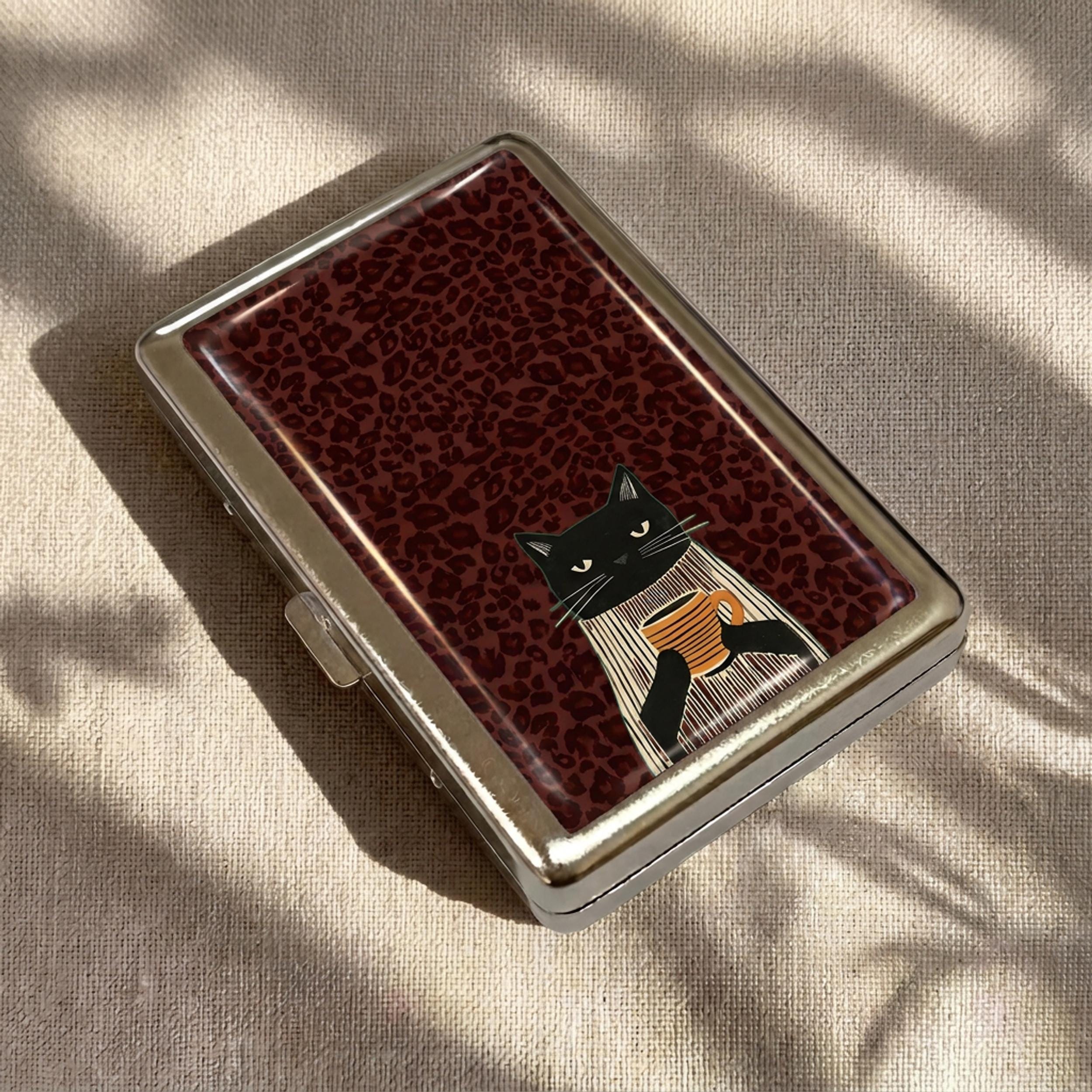 Cigarettes Case Vintage Leopard Print