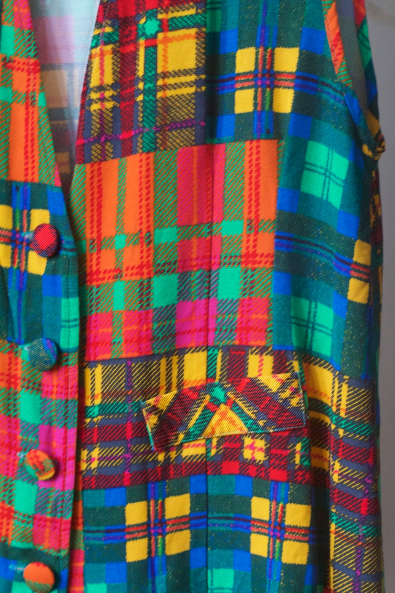 Colourful square pattern vest size 40