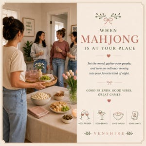 Mahjong Table Mat, Olive Green Decor, Retro Martini, Table Protector Mat