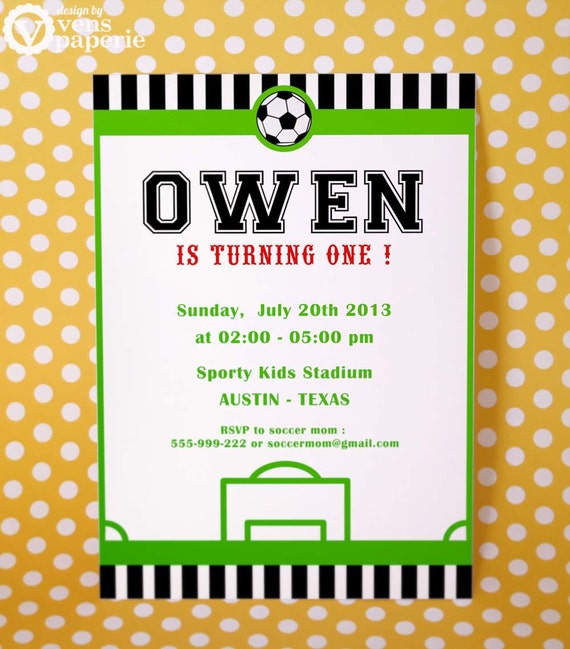 Soccer Birthday Party Invitation Il_570xn