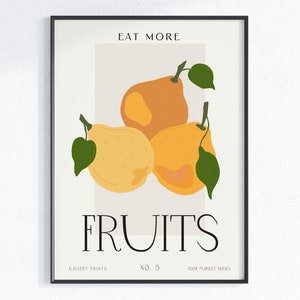 Eat more Fruits Art Print, Friends Not Food Poster, digitaler Download, druckbare Kunst, gesunde Ernährung, fruitarier Poster, gesunde Küche
