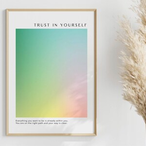 Aura Poster Printable Set of 3, Aesthetic Room Decor Trendy Spiritual Aura Energy Prints, Gradient Wall Art, Self LovePrints, Y2k Prints image 6