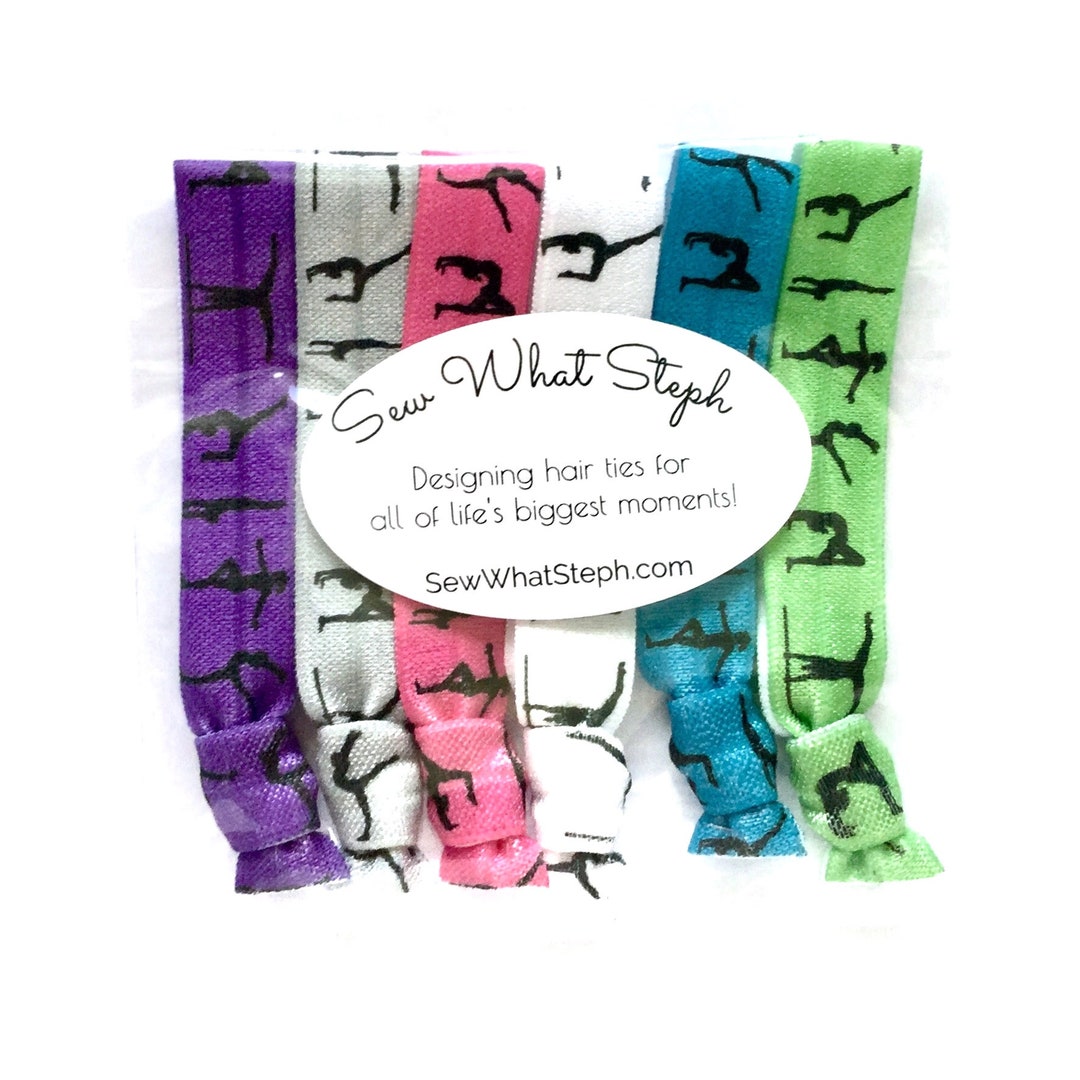 Gymnastics Elastic Hair Tie Favors Gymnastics Team Hair Ties GYM