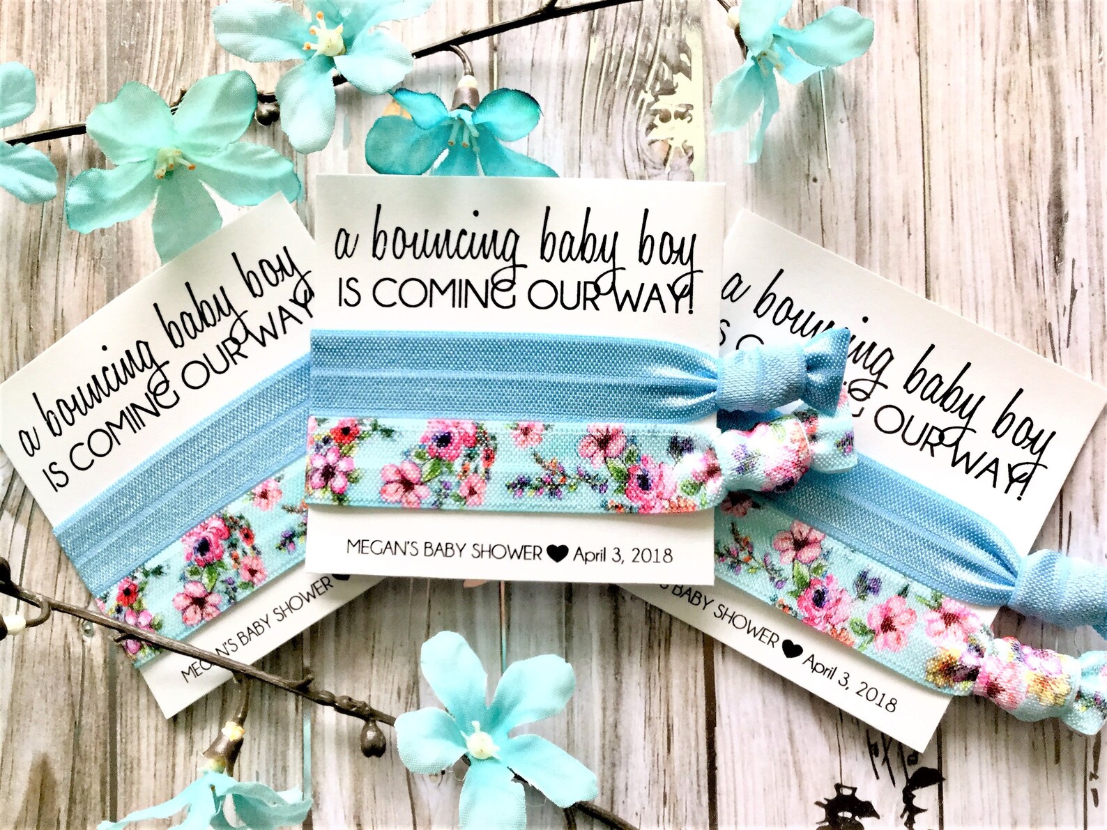 Baby Shower Hair Tie Favors Hair Ties Baby Feet Etsy