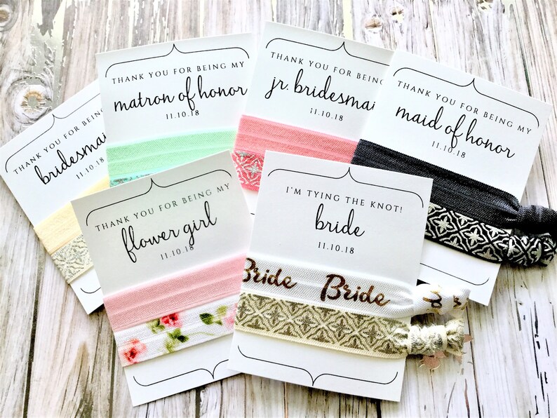 bridesmaid proposal hair ties