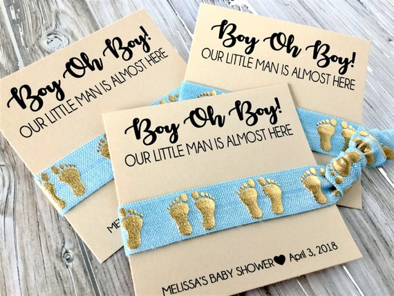 baby shower hair tie favors