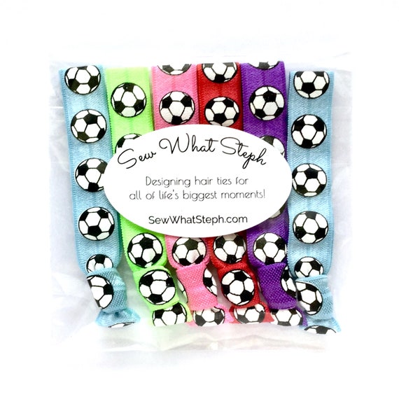 Soccer Hair Tie Favors Soccer Hair Ties Soccer Mom Etsy