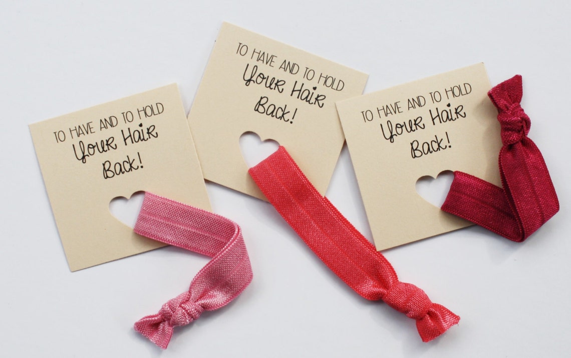 Wedding Hair Tie Favors Hair Ties Gift Tag Hair Ties Etsy