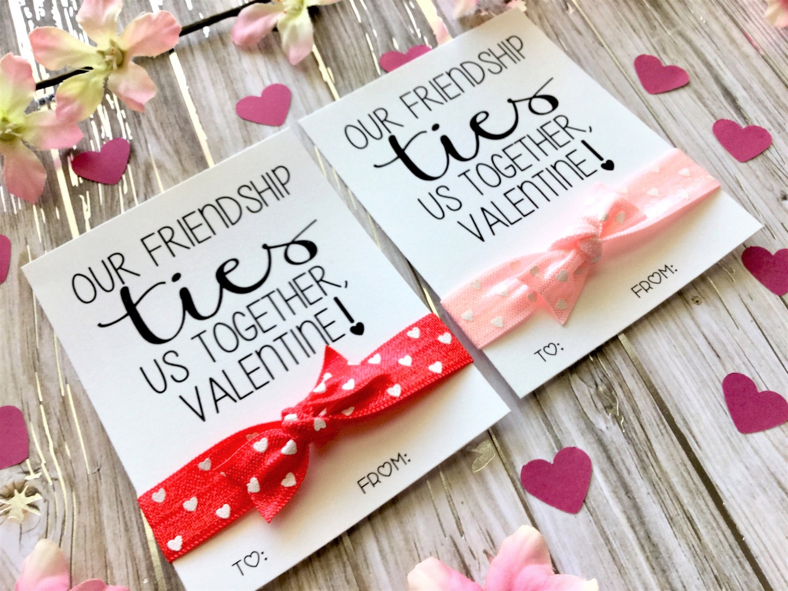 Valentine's Day Hair Tie Favors 10 Sets Valentine Etsy