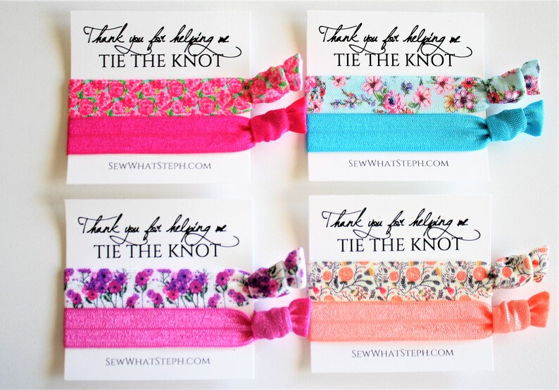 Wedding Gift Hair Tie Favors Thank you for helping me tie Etsy