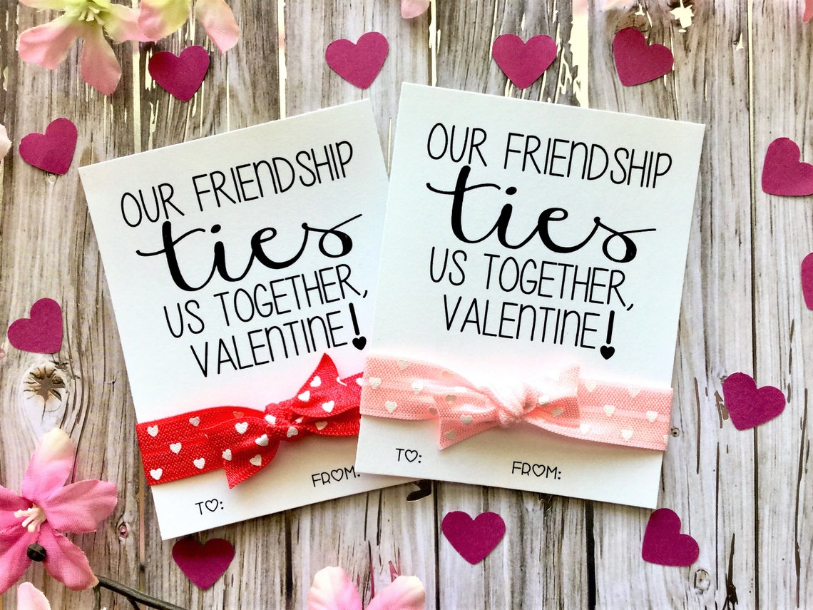 Valentine's Day Hair Tie Favors 10 sets Valentine Etsy