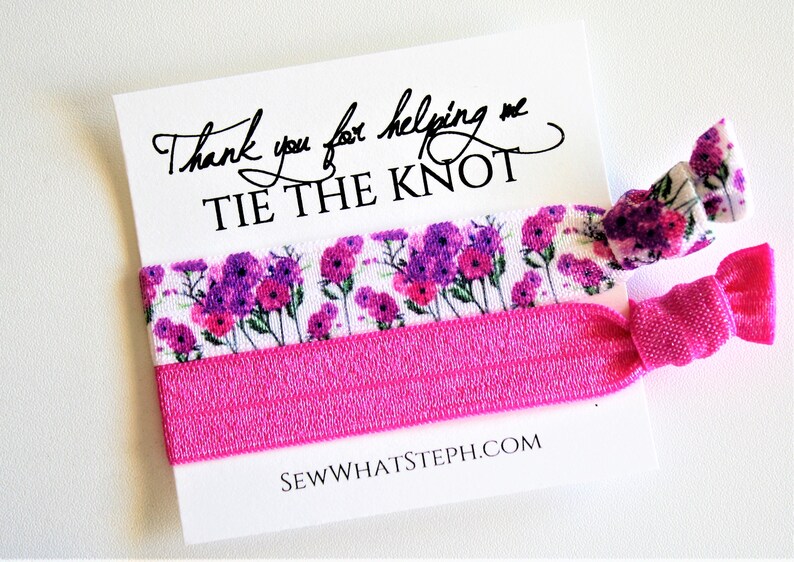 Wedding Gift Hair Tie Favors Thank you for helping me tie Etsy