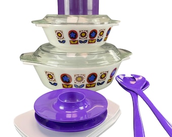 Gift Set - ROSTI Mepal Melamine & JAJ Pyrex UK. Vintage Iconic Design