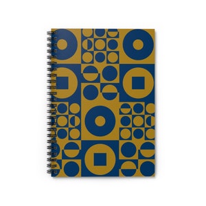 Spiral Notebook - Vintage Iconic 70s Design - Blue