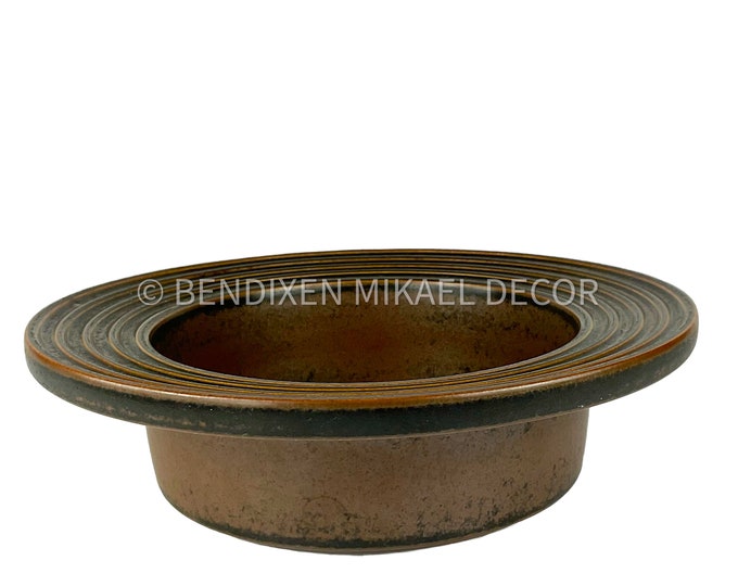 RUSKA Vintage Finish Glazed Stoneware Bowl,  Designed by Ulla Procope 1960s