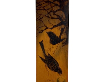 ARTHUR Odense, Blackbirds on Woodboard Denmark.
