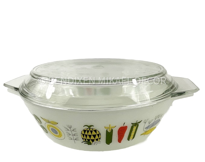 Vintage JAJ PYREX Harvest Vegetable, Casserole Dish