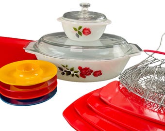 Gift Set - ROSTI Mepal Melamine & JAJ Pyrex UK. Vintage Iconic Design