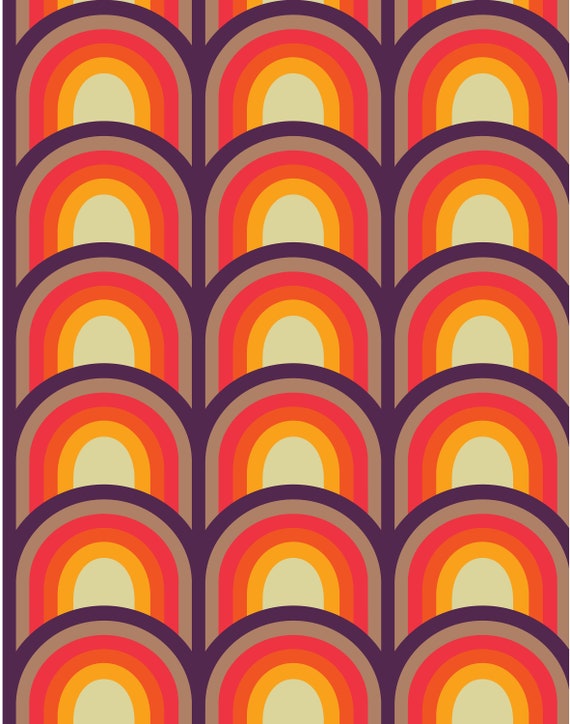 Retro 60er Jahre Vintage Danish Design Stoff als Meterware in