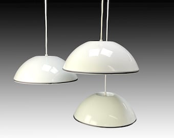 3-piece set of 1962 Flos Italy 'Relemme' pendant ceiling lamps designed by Castiglioni