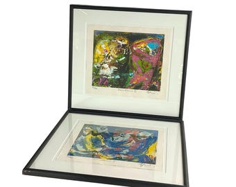 Torben Din, "Dualisme" I and II, #36/40 lithography, 2 pcs.