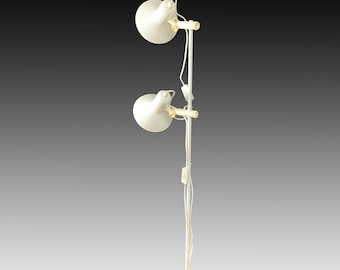 2 spots Horn 847 white Danish Floor Lamp by E.S. Horn of Denmark, 1970s