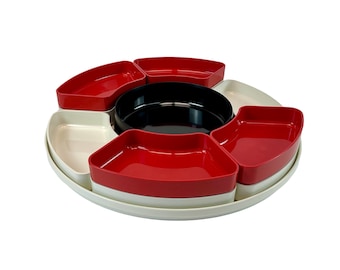 Stelton Cabaret tray, black bowl Torben Oerskov DK 1970s