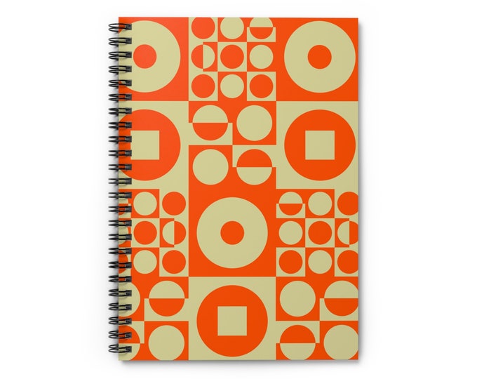 Spiral Notebook - Vintage Iconic 70s Design - Orange